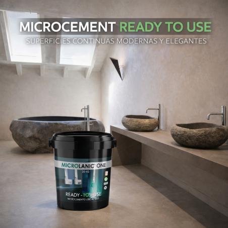 MICROLANIC ONE FINO 20KG - Microcemento Listo al Uso de grano FINO.